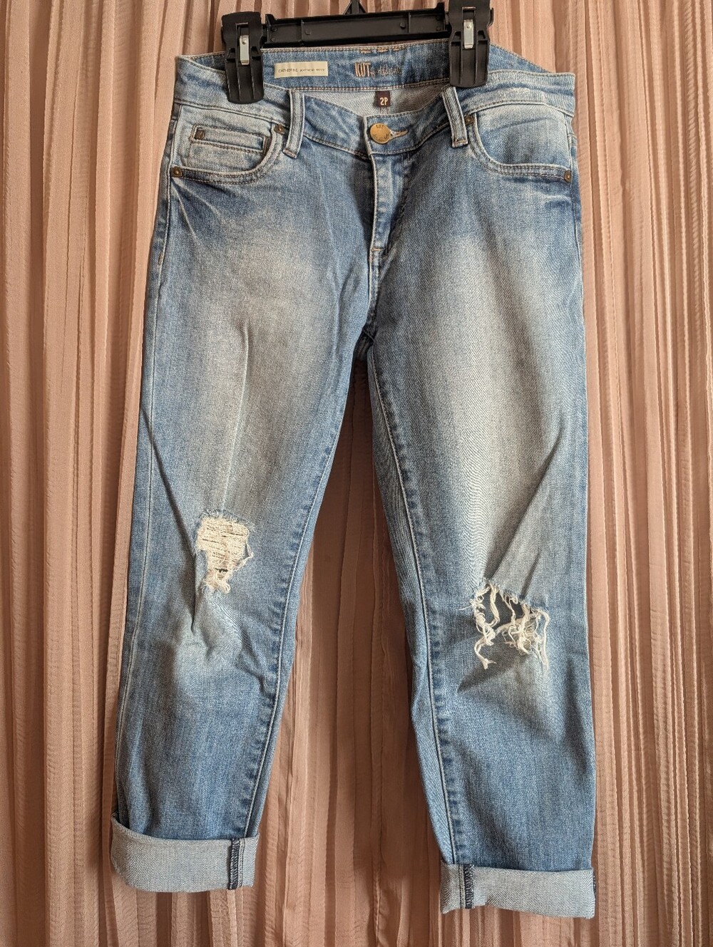 Kut from the Kloth Light Blue Distressed Boyfriend Jeans